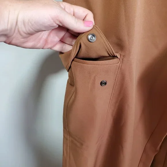 Athleta Tan Wide Leg Cargo Pants - Picture 6 of 16